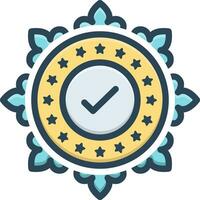 color icon for warranties vector