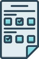 color icon for answered vector