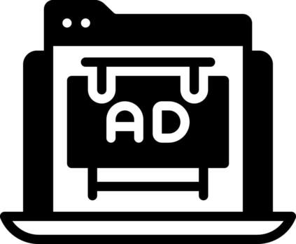 solid icon for sponsored vector
