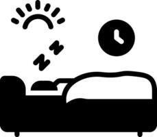 sólido icono para dormir vector