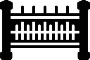 solid icon for fence vector