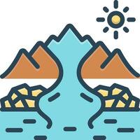 color icon for rapids vector