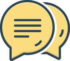 color icon for dialog vector