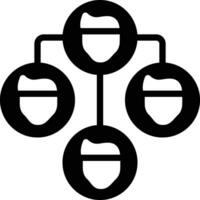 sólido icono para organización vector