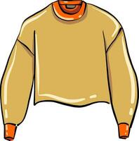 Yellow sweater, illustration, vector on white background