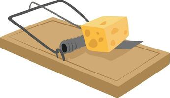 Mouse trap, illustration, vector on white background