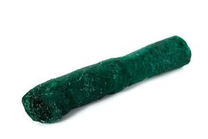 Macro mineral stone Malachite against white background photo