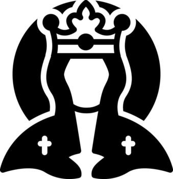 solid icon for helen vector