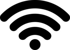 solid icon for wifi vector