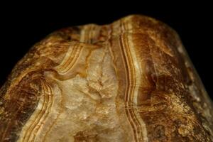 macro stone mineral agate on black background photo