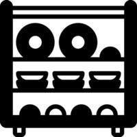 solid icon for dishes vector