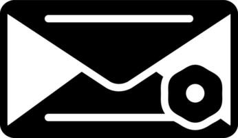 solid icon for envelope vector