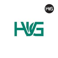 letra hvg monograma logo diseño vector