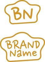 Catering service thin line logo with brand name. Design element. Visual identity. Suitable for catering company, food service, event. vector