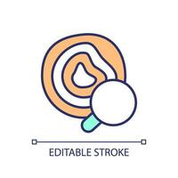 2D simple editable dendrochronology icon representing climate metrics, isolated vector, thin line illustration. vector