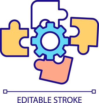 2D simple editable behavioral interventions icon representing learning theories, isolated vector, thin line illustration. vector