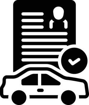 solid icon for permits vector