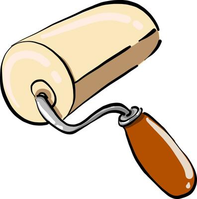 Paint roller, illustration, vector on white background