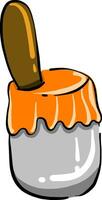 Orange paint, illustration, vector on white background