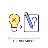 2D editable spelling difficulties icon representing dyslexia, isolated vector, multicolor thin line illustration. vector