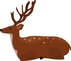 Big deer, illustration, vector on white background