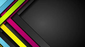 Colorful stripes abstract tech video animation