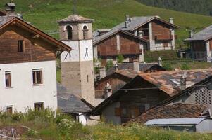 a hillside with buildings photo