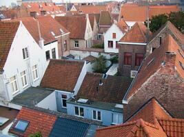 a view of rooftops from a high place photo