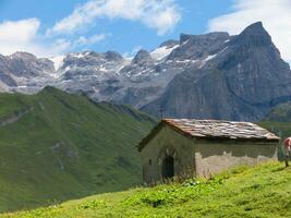 a mountain range in the background photo