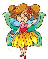 Little Fairy on White vector