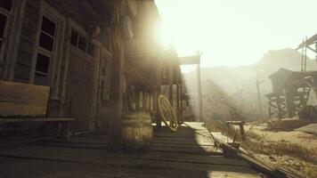 abandoned wooden deserted buildings in bodie ghost town video