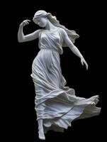 AI generated Marble statue of a ballerina. Generative AI photo