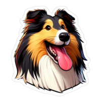 AI generated Happy Doggo's Delightful Expression, Sticker png