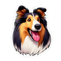 AI generated Happy Doggo's Delightful Expression, Sticker png