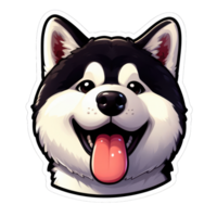 AI generated Happy Doggo's Delightful Expression, Sticker png