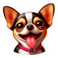 AI generated Happy Doggo's Delightful Expression, Sticker png