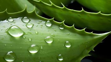 AI generated Visualizing the presentation of the plant Aloe Vera. Generative AI photo