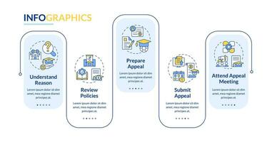 2D athletic scholarship vector infographics template with multicolor icons, data visualization with 5 steps, process timeline chart.