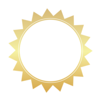 gold sun tag badge price label design png