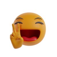 fofa único emoticon 3d render clipart png