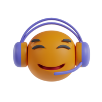 Cute unique emoticon 3d render clipart png