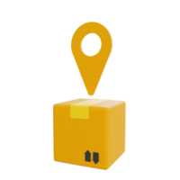 Express delivery cargo 3d render icon png