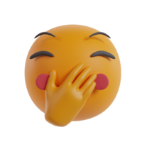 carino unico emoticon 3d rendere clipart png