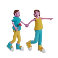 namorados dia casal dentro amor 3d render ícone png