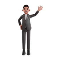 Businessman and success 3d render icon png