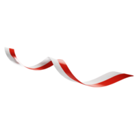 indonésien drapeau ruban 3d illustration png