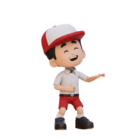 3D cute boy laughing png