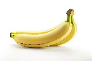 ai generado bananas son aislado en un blanco antecedentes. ai generado. foto