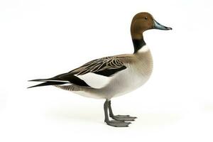 AI generated Northern pintail isolated on white background. AI Generated. photo