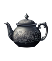 AI generated illustration of clay teapot with chinese ornament ai generative png